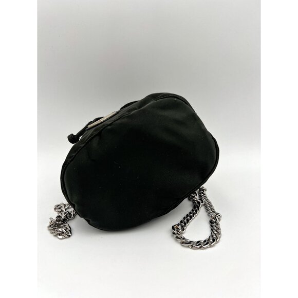 Authentic Prada Bucket Drawstring Pouch Bag Nero Nylon Vintage Dark Green Handba - Picture 7 of 15